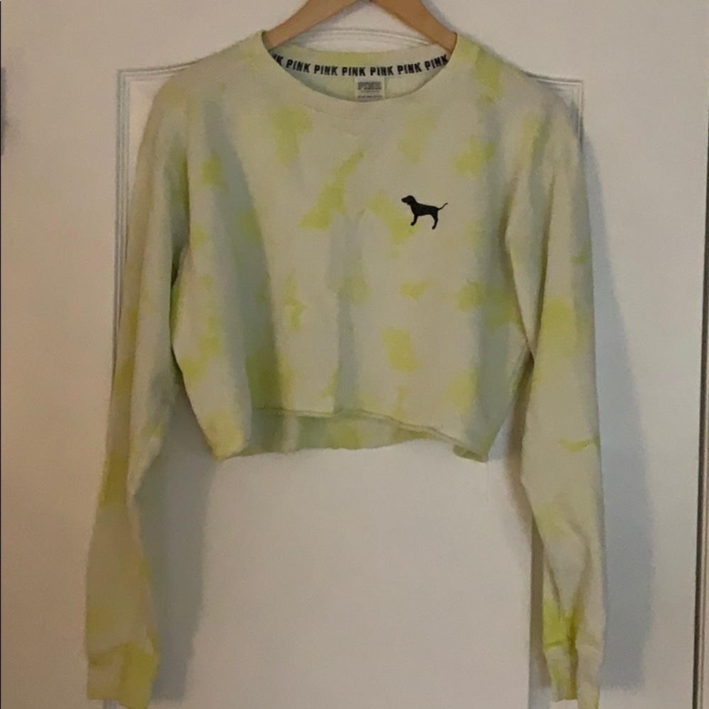 PINK cropped sweatshirt